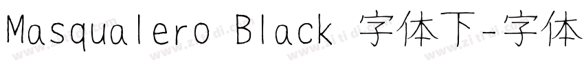Masqualero Black 字体下字体转换